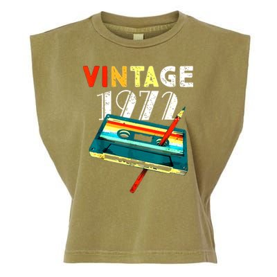 50th Birthday Gift Men Vintage 1972 50 Years Old Garment-Dyed Women's Muscle Tee
