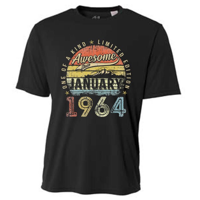 59th Birthday Gift Awesome Since January 1964 59 Year Old Cooling Performance Crew T-Shirt