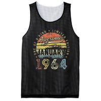 59th Birthday Gift Awesome Since January 1964 59 Year Old Mesh Reversible Basketball Jersey Tank