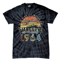 59th Birthday Gift Awesome Since January 1964 59 Year Old Tie-Dye T-Shirt