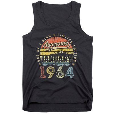 59th Birthday Gift Awesome Since January 1964 59 Year Old Tank Top