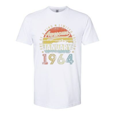 59th Birthday Gift Awesome Since January 1964 59 Year Old Softstyle CVC T-Shirt