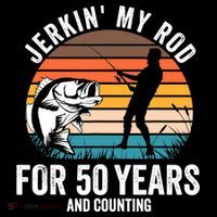 50th Birthday Gift for Fisherman  Funny Fishing 50 Bday T-Shirt