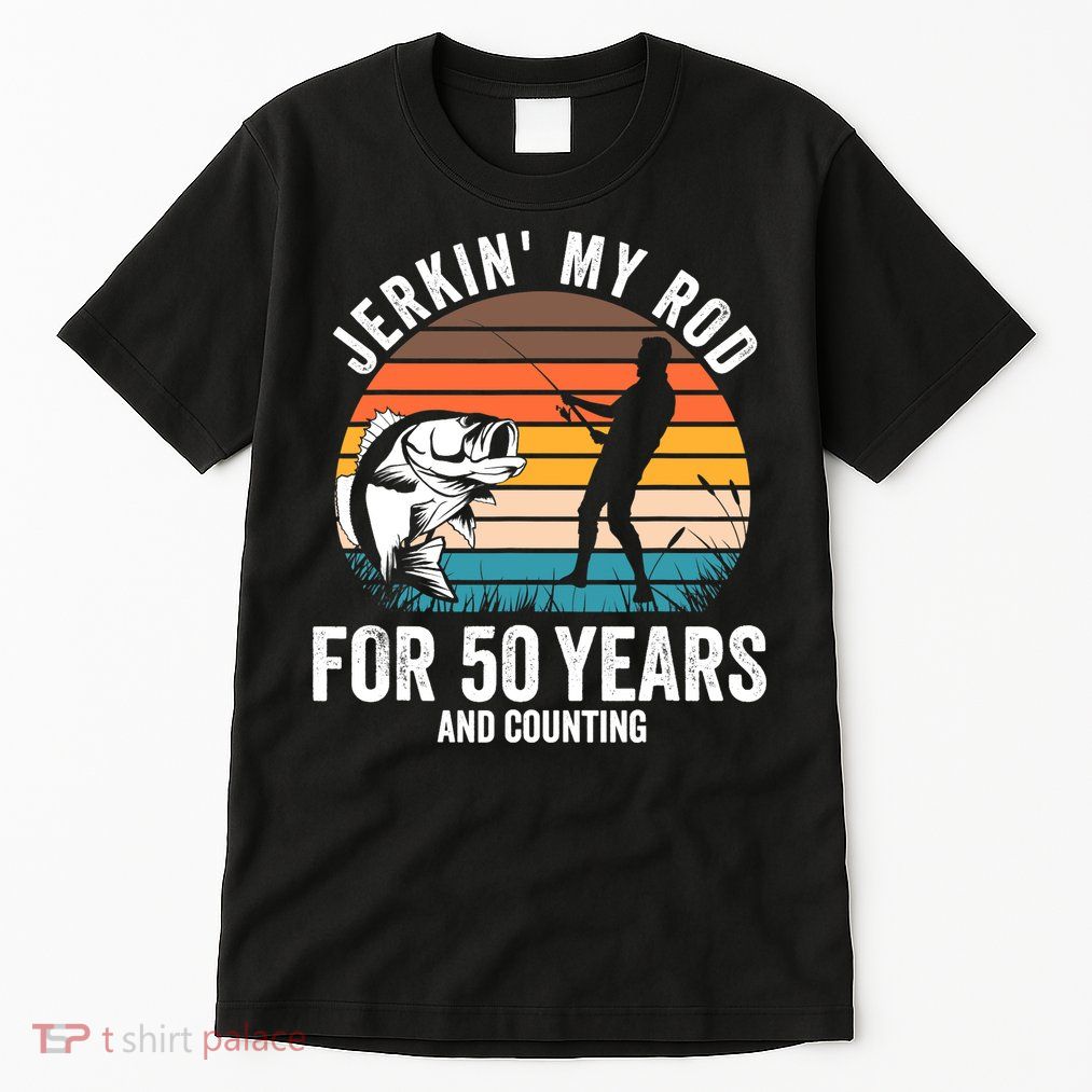 50th Birthday Gift for Fisherman  Funny Fishing 50 Bday Tall T-Shirt