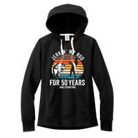 50th Birthday Gift for Fisherman  Funny Fishing 50 Bday Women's Fleece Hoodie