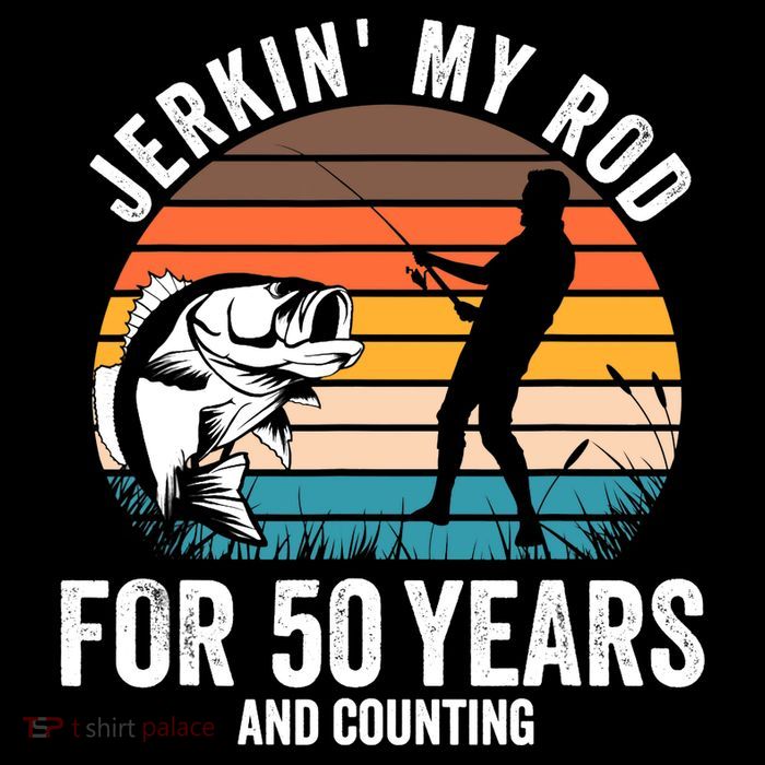 50th Birthday Gift for Fisherman  Funny Fishing 50 Bday Premium T-Shirt