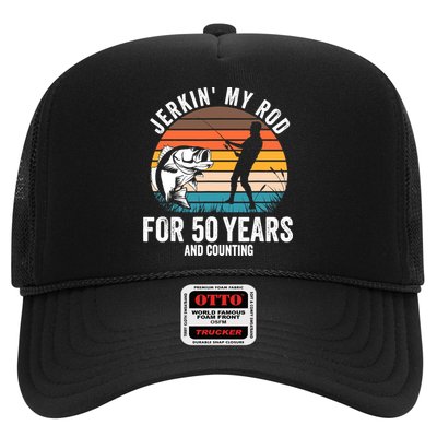 50th Birthday Gift for Fisherman  Funny Fishing 50 Bday Trucker Hat
