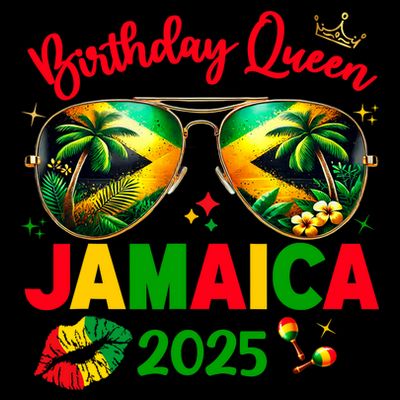 50th Birthday Girl Queen Jamaica Vacation Matching Outfit T-Shirt