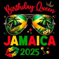 50th Birthday Girl Queen Jamaica Vacation Matching Outfit V-Neck T-Shirt