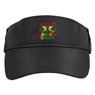 50th Birthday Girl Queen Jamaica Vacation Matching Outfit Adult Drive Performance Visor