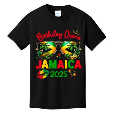 50th Birthday Girl Queen Jamaica Vacation Matching Outfit Kids T-Shirt
