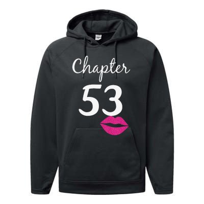 53rd Birthday Gift For Her Chapter 53 Years Old 53rd Bday Tank Top Performance Fleece Hoodie