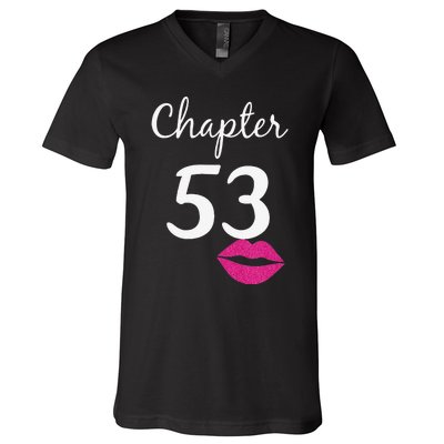 53rd Birthday Gift For Her Chapter 53 Years Old 53rd Bday Tank Top V-Neck T-Shirt