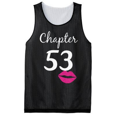 53rd Birthday Gift For Her Chapter 53 Years Old 53rd Bday Tank Top Mesh Reversible Basketball Jersey Tank