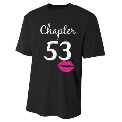 53rd Birthday Gift For Her Chapter 53 Years Old 53rd Bday Tank Top Performance Sprint T-Shirt