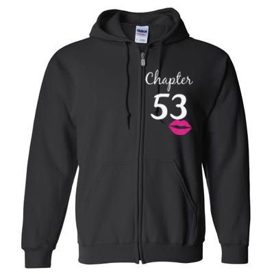 53rd Birthday Gift For Her Chapter 53 Years Old 53rd Bday Tank Top Full Zip Hoodie