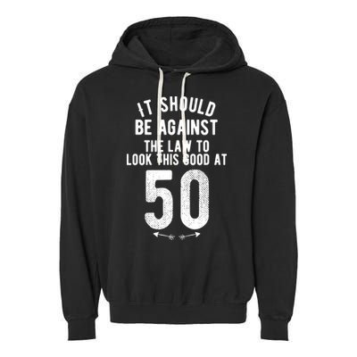 50th Birthday Gift Vintage 1972 Garment-Dyed Fleece Hoodie