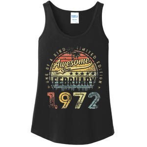 51st Birthday Gift Awesome Since February 1972 51 Year Old Ladies Essential Tank