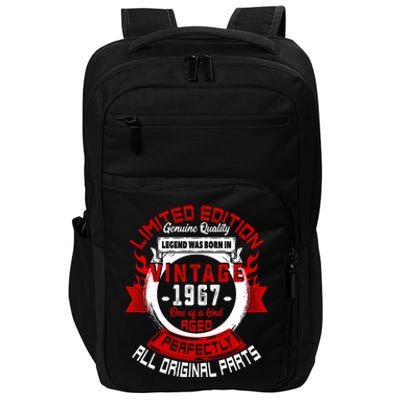 55th Birthday Gift Vintage Legends Born In 1967 55 Years Old Impact Tech Backpack