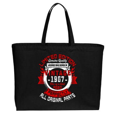 55th Birthday Gift Vintage Legends Born In 1967 55 Years Old Cotton Canvas Jumbo Tote