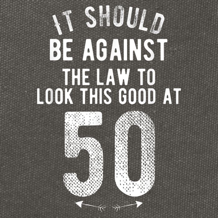 50th Birthday Gag Gift Idea 50 Year Old Joke Cotton Canvas Backpack