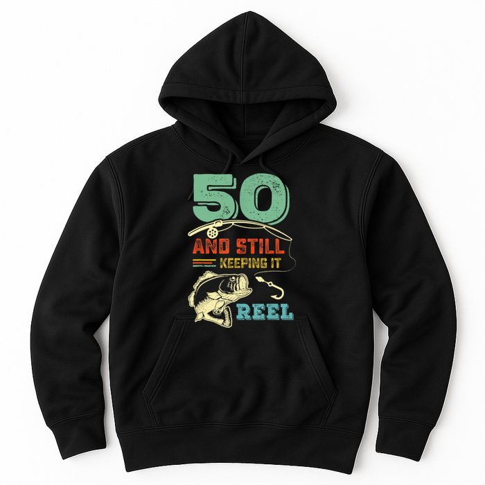 50th Birthday Gift For Fisherman Mens Hoodie