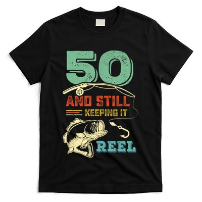 50th Birthday Gift For Fisherman Mens T-Shirt