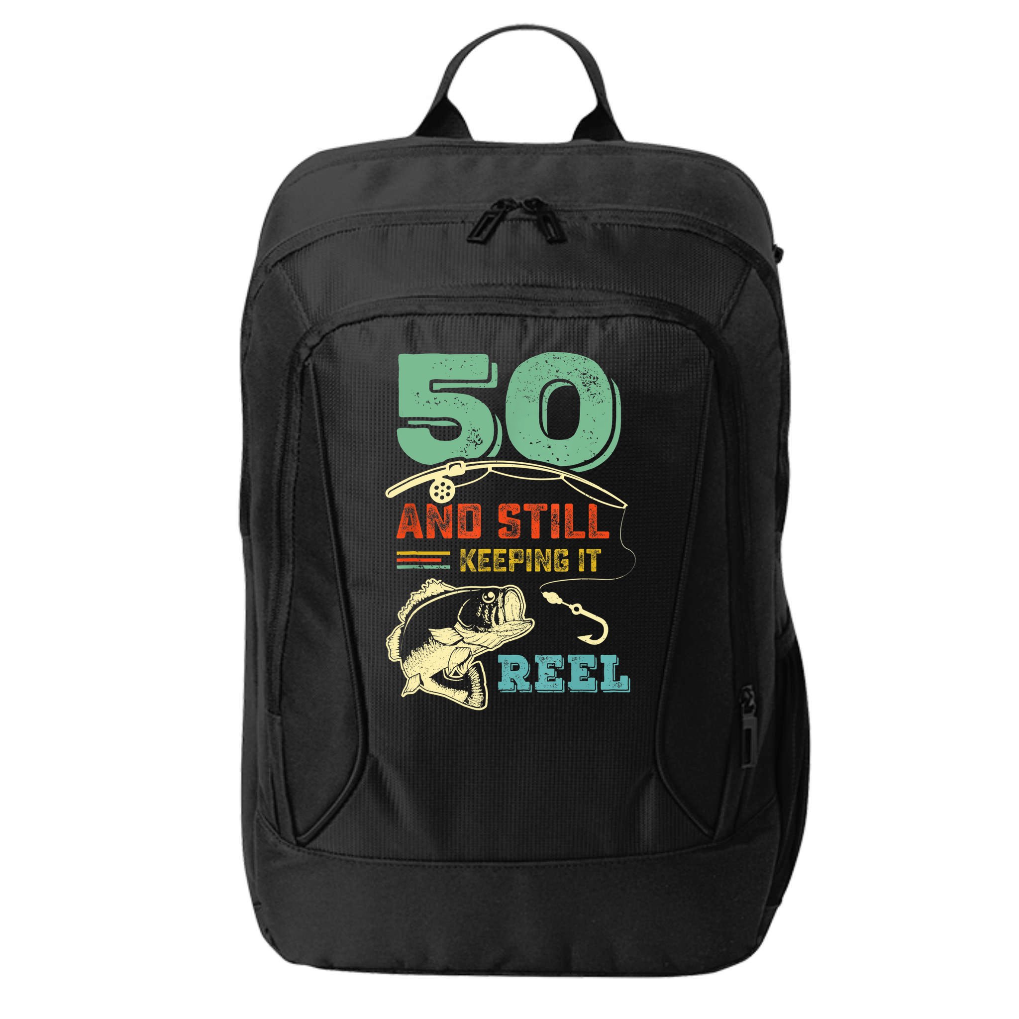50th Birthday Gift For Fisherman Mens City Backpack