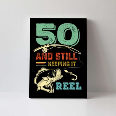 50th Birthday Gift For Fisherman Mens Canvas