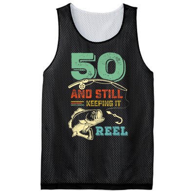 50th Birthday Gift For Fisherman Mens Mesh Reversible Basketball Jersey Tank