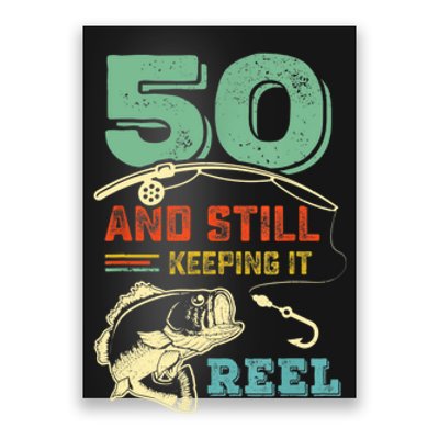 50th Birthday Gift For Fisherman Mens Poster