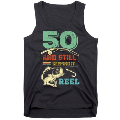 50th Birthday Gift For Fisherman Mens Tank Top