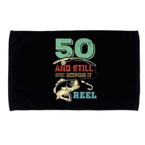 50th Birthday Gift For Fisherman Mens Microfiber Hand Towel