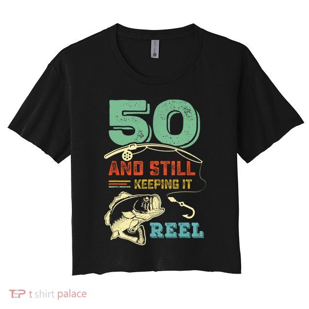 50th Birthday Gift For Fisherman Mens Crop Top