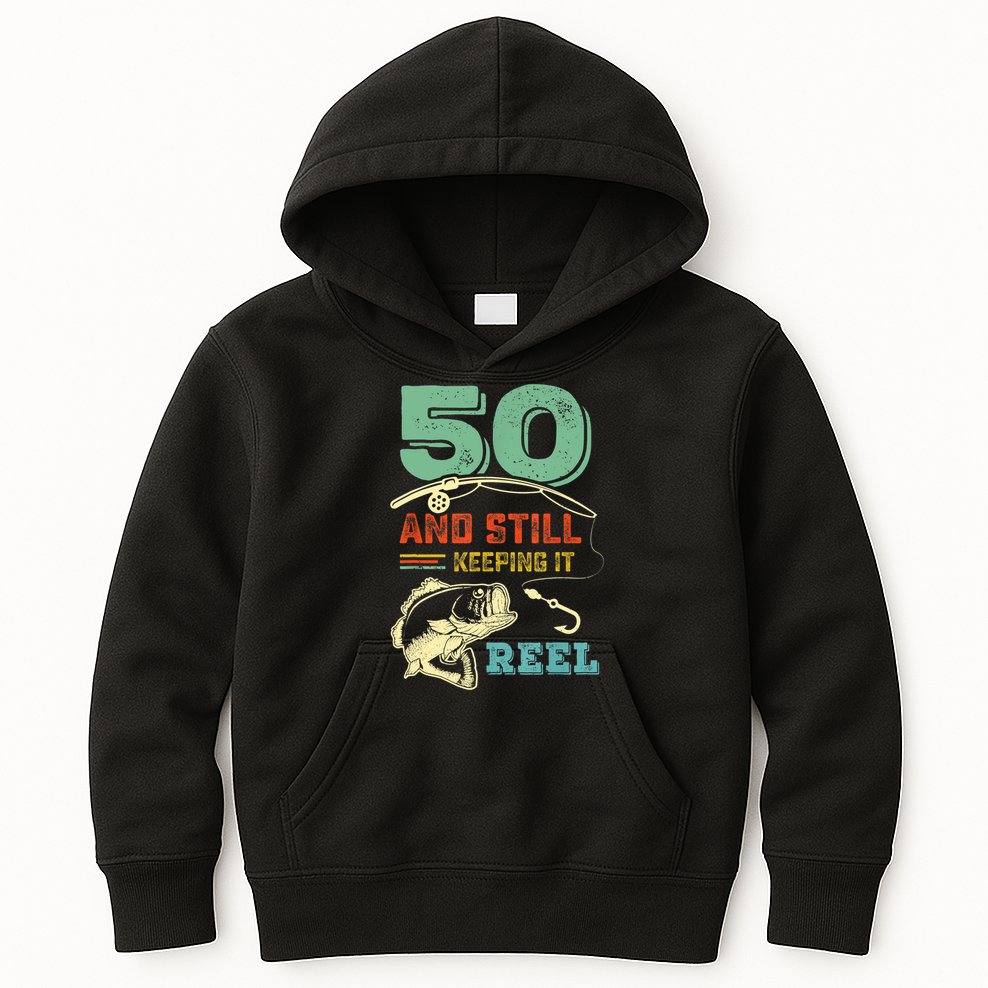 50th Birthday Gift For Fisherman Mens Kids Hoodie