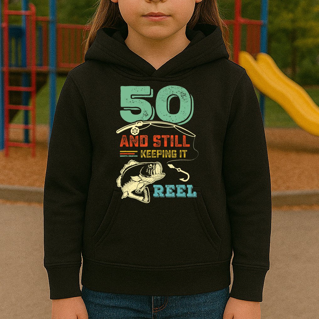 50th Birthday Gift For Fisherman Mens Kids Hoodie