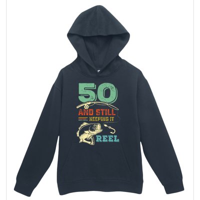 50th Birthday Gift For Fisherman Mens Urban Pullover Hoodie