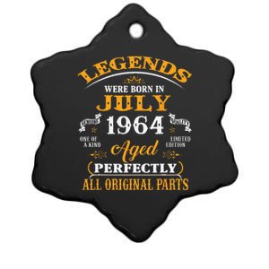 59th Birthday Gift Legends Born In July 1964 59 Years Old Ceramic Star Ornament