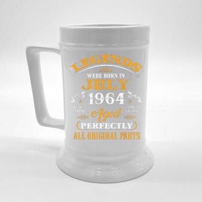 59th Birthday Gift Legends Born In July 1964 59 Years Old Beer Stein