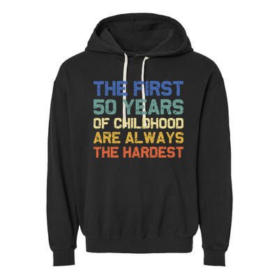 50th Birthday Gift Vintage 1972 Garment-Dyed Fleece Hoodie
