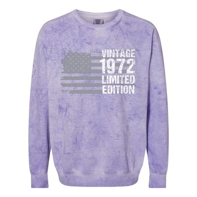 50th Birthday Gift Vintage 1972 Colorblast Crewneck Sweatshirt