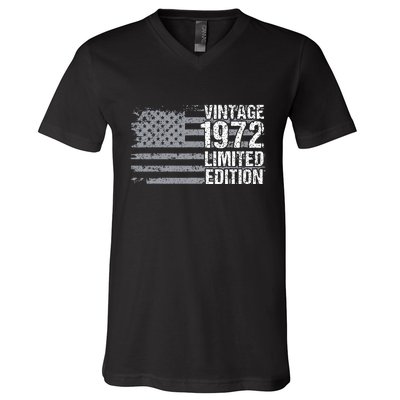 50th Birthday Gift Vintage 1972 V-Neck T-Shirt