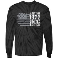 50th Birthday Gift Vintage 1972 Tie-Dye Long Sleeve Shirt