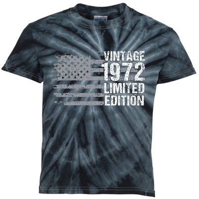 50th Birthday Gift Vintage 1972 Kids Tie-Dye T-Shirt