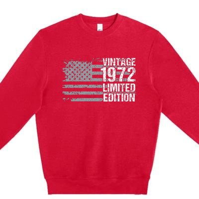 50th Birthday Gift Vintage 1972 Premium Crewneck Sweatshirt