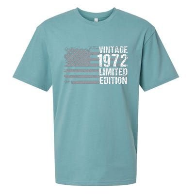 50th Birthday Gift Vintage 1972 Sueded Cloud Jersey T-Shirt