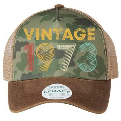 50th Birthday Gift Vintage 1973 50 Years Old Legacy Tie Dye Trucker Hat