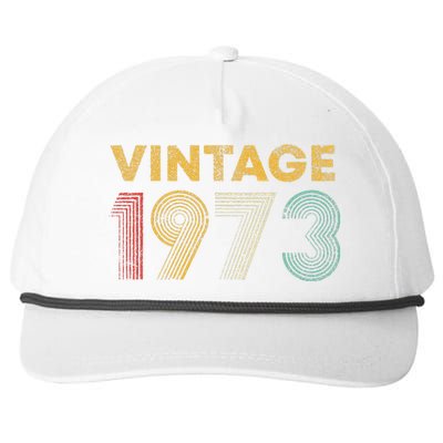 50th Birthday Gift Vintage 1973 50 Years Old Snapback Five-Panel Rope Hat