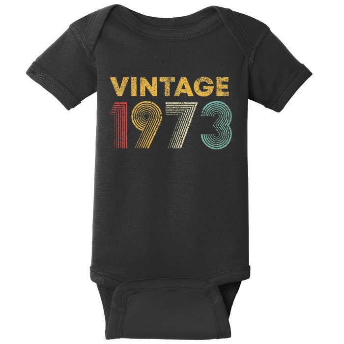 50th Birthday Gift Vintage 1973 50 Years Old Baby Bodysuit