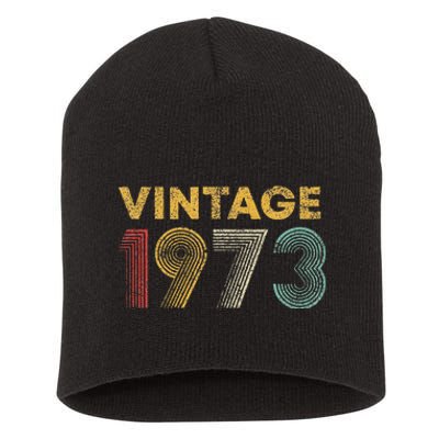 50th Birthday Gift Vintage 1973 50 Years Old Short Acrylic Beanie